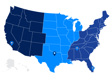 VC Regional Map 1 | Contact Us | Veracity Capital